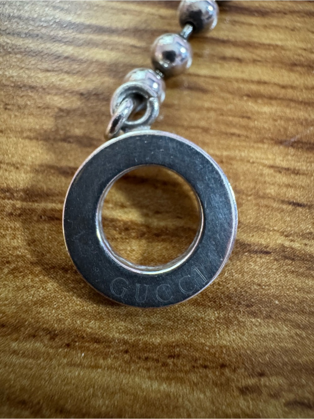 Gucci Sterling Silver Beaded Toggle Bracelet - Silver - Picture 2 of 5